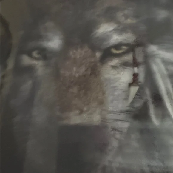 Majestic Wolf Wall Art in Black and Gray - Picture 2 of 2
